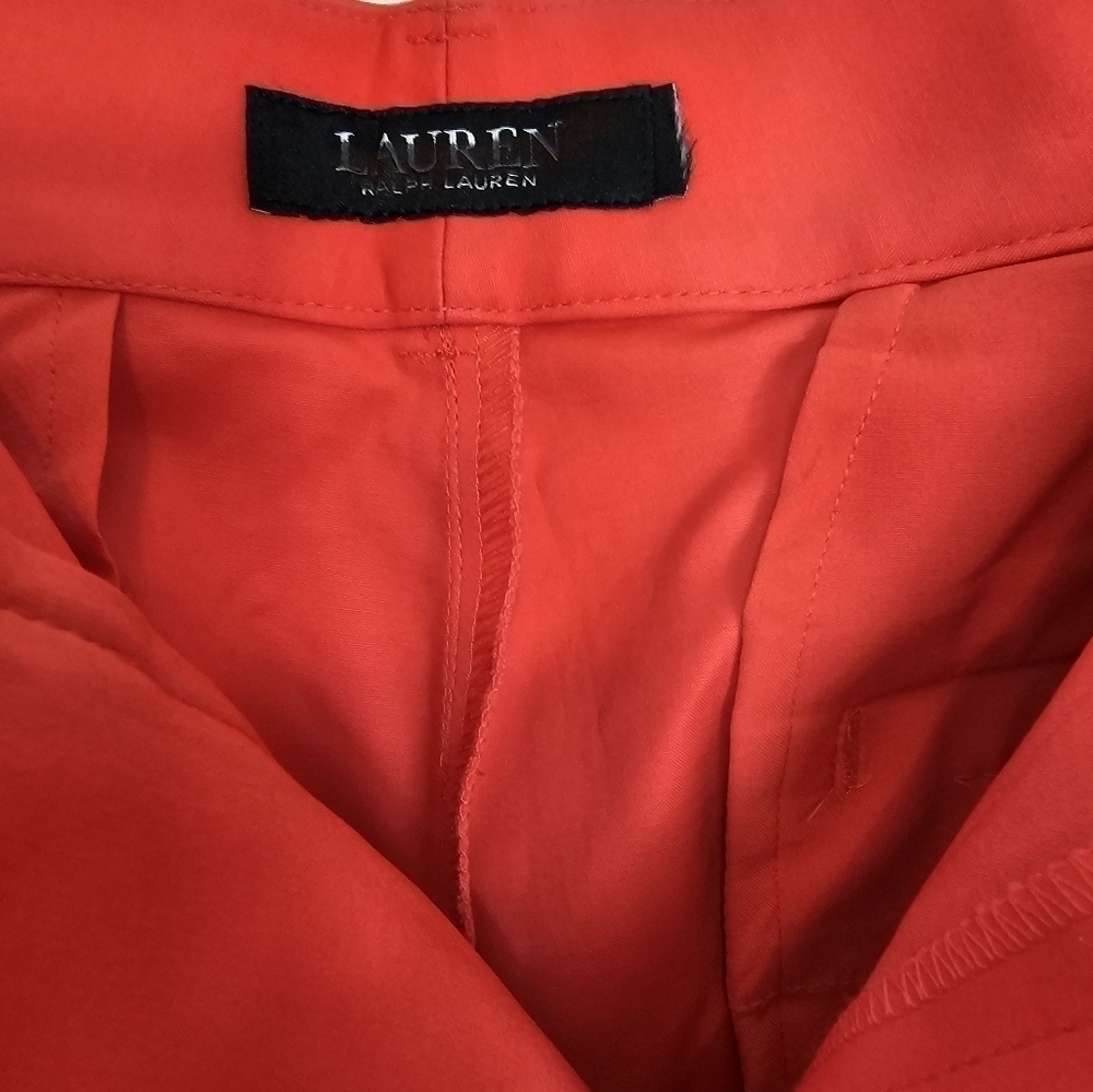Lauren Ralph Lauren Coral size 14 14 high waist cuff shorts - Picture 3 of 6